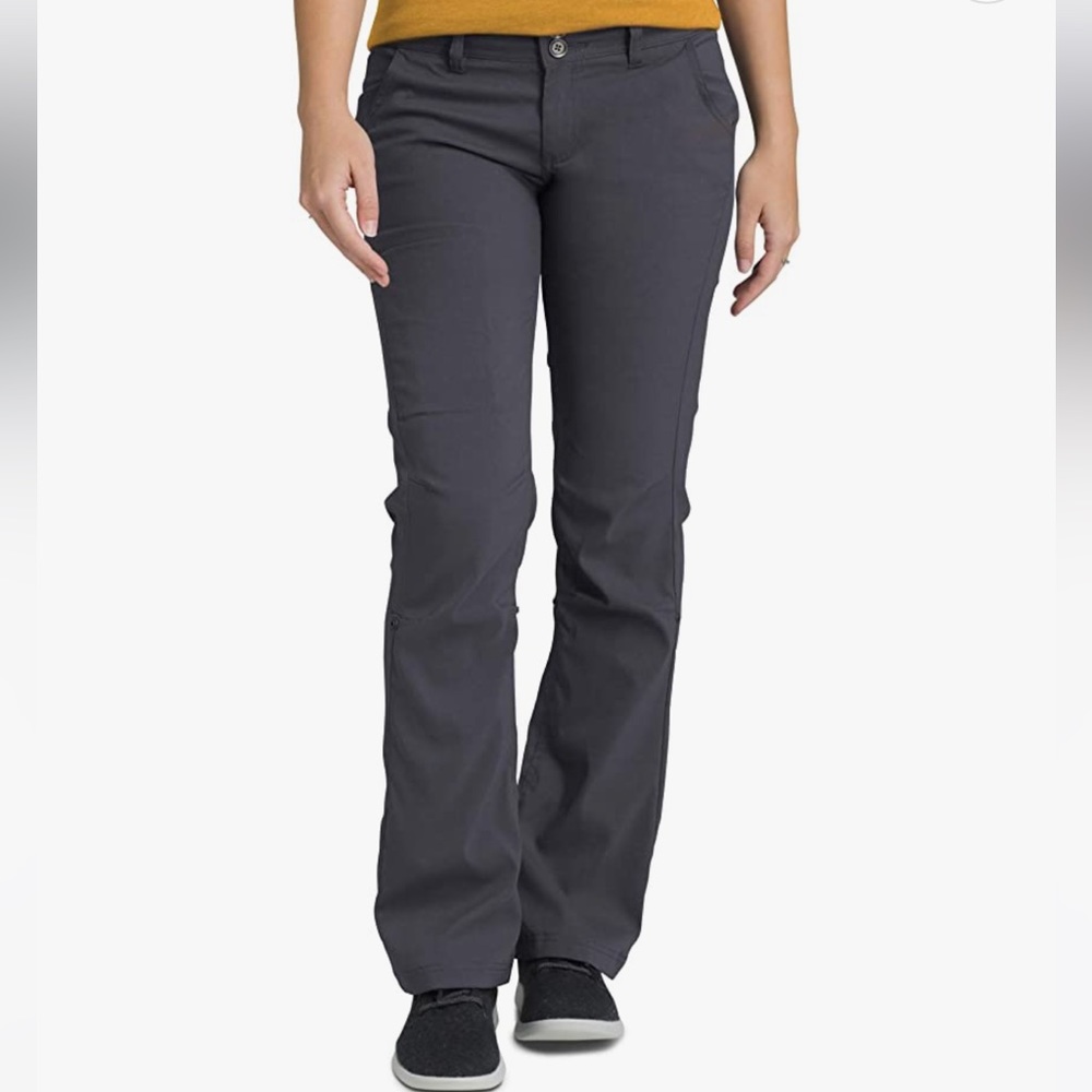 Prana Women's Charcoal Gray Straight-Leg Pants